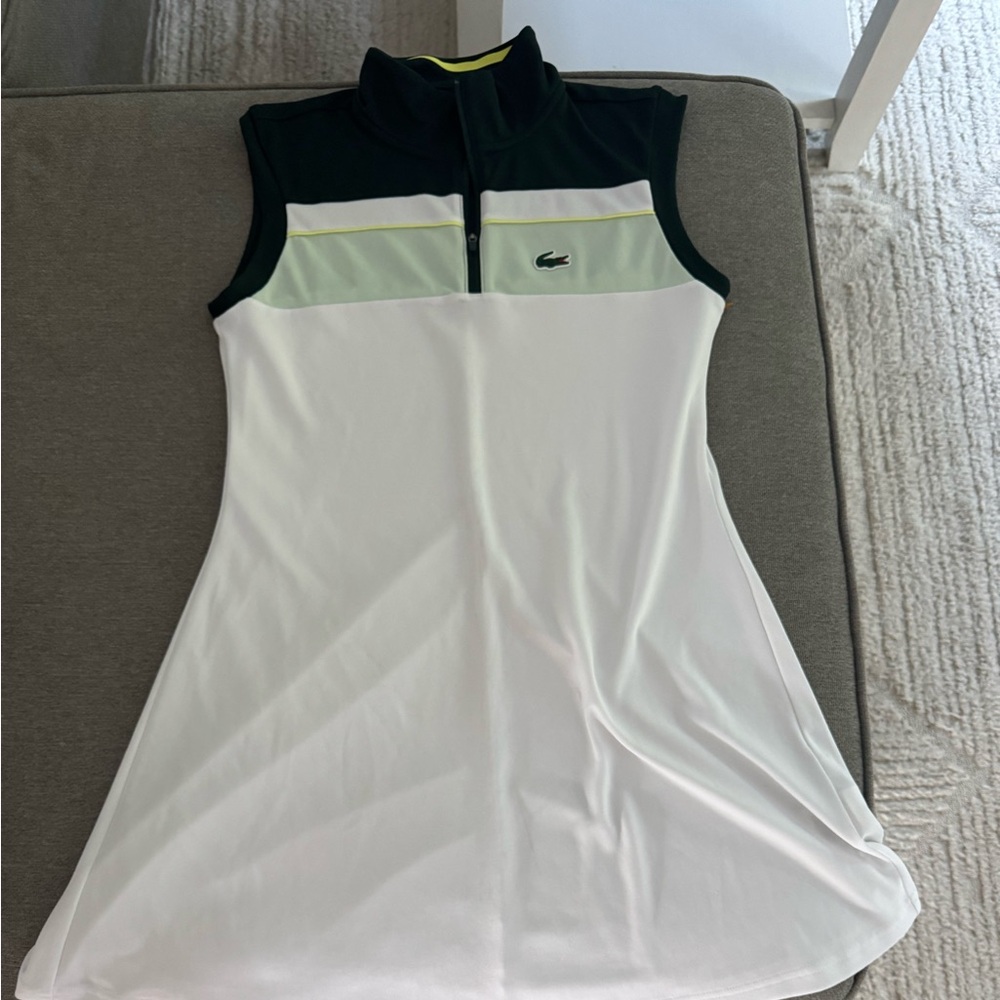 Lacoste Women's White and Black Mini Dress(no shorts, perfect condition)